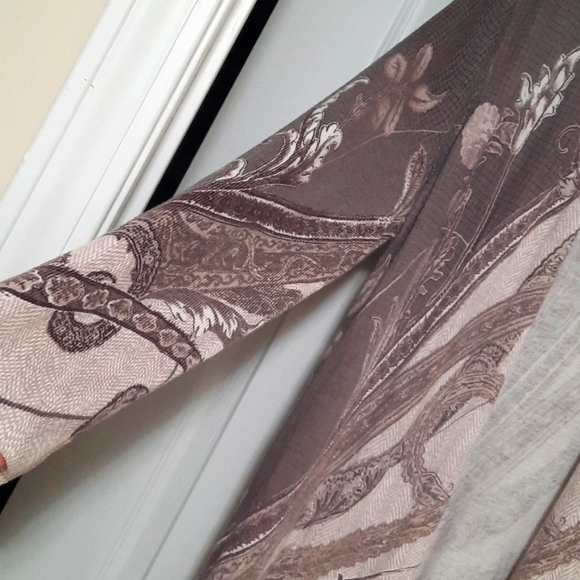 Chico's 2 Large Multi Purple Longsleeve Long Length Cardigan - Picture 6 of 7